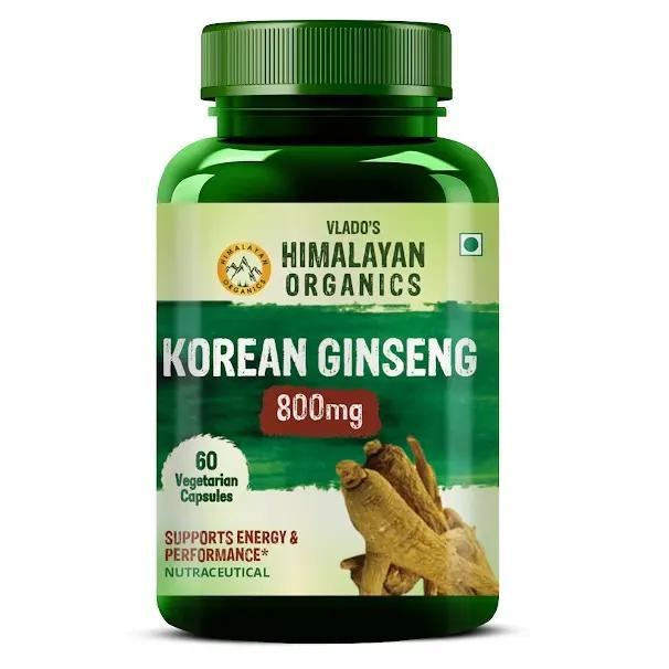 Vlado's Himalayan Organics Korean Red Ginseng 1000mg/Serve 60 Veg Capsules