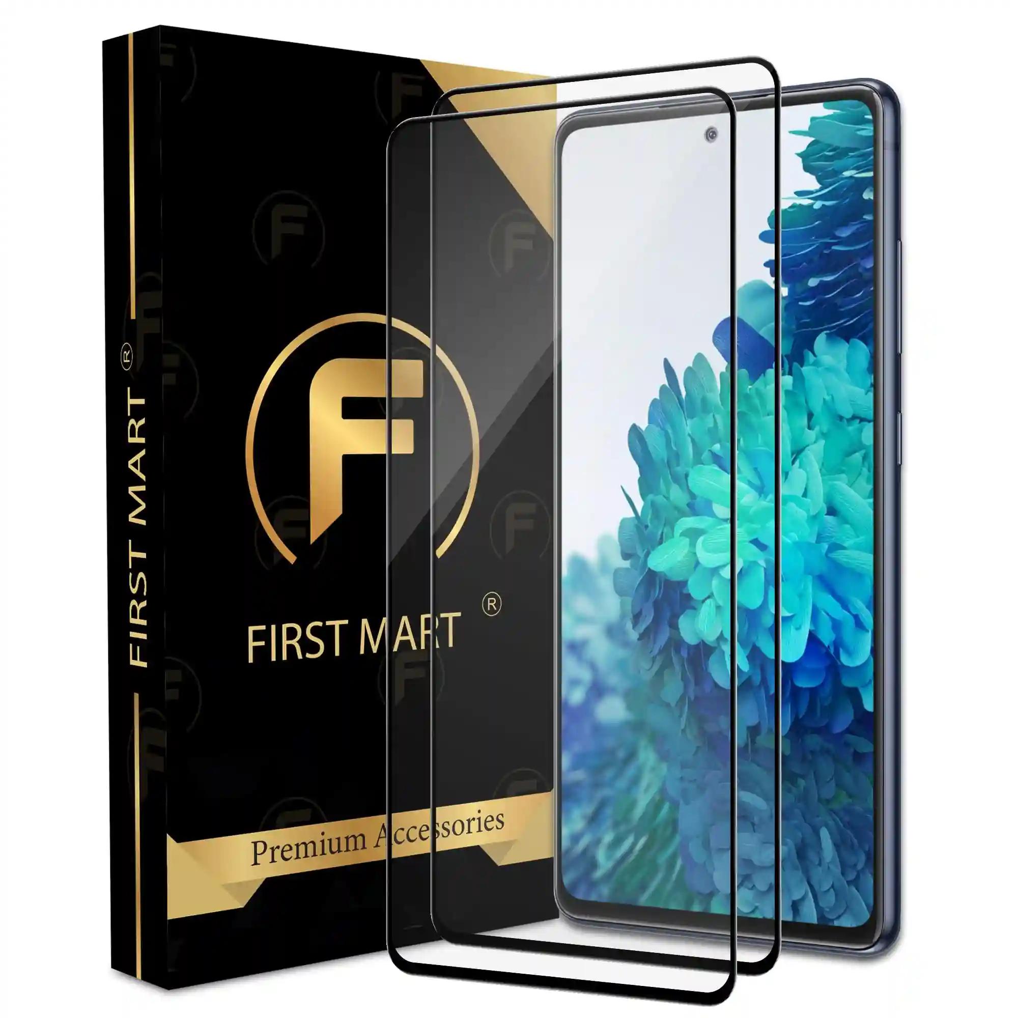 FIRST MART Premium Tempered Glass for Samsung Galaxy S20 FE 5G / S20 FE 4G / M31s with Edge to Edge Coverage and Easy Installation Kit, Pack of 2