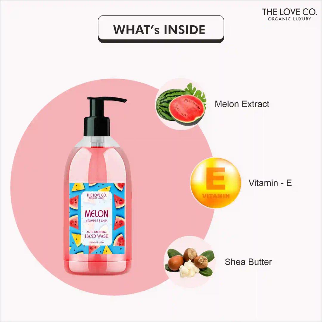 THE LOVE CO. Melon Hand Wash For Moisturized Hands - 300ml