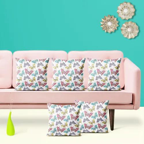 ArtzFolio Cute Butterflies | Decorative Cushion Cover for Bedroom & Living Room