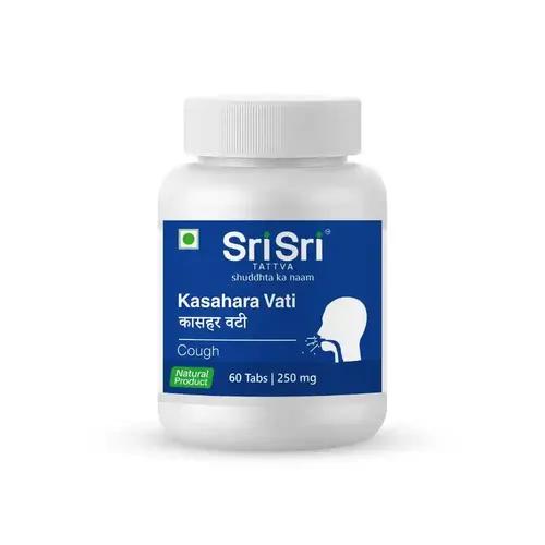 Sri Sri Tattva Kasahara Vati - A Unique Herbal Formulation | Offers Quick Relief From Both Dry And Allergic Cough | 60 Tabs | 250 Mg