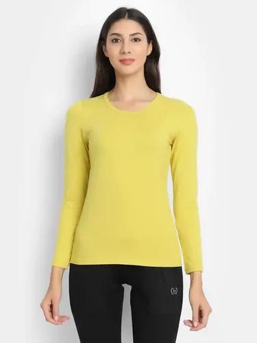 Bamboo Fabric Full Sleeve T-Shirt Yellow