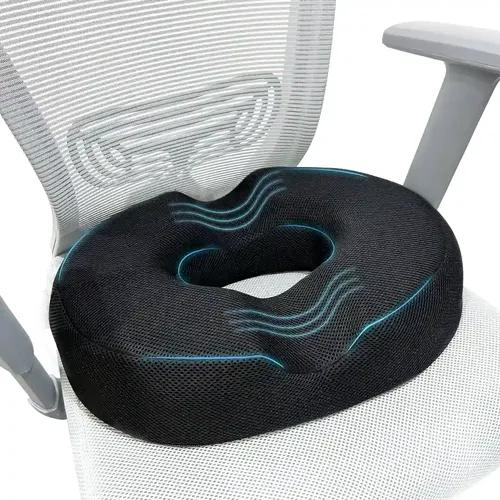 Sleepsia Cool Gel Memory Foam Donut Pillow - Piles Pillow, Tailbone Pain Seat Support Ring Pillow