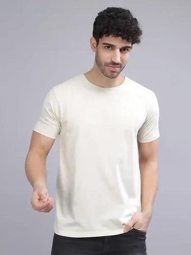 Cream Plain T-Shirt