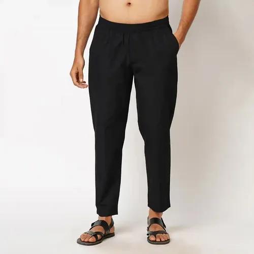 Indivisual Men's Solid Carbon Black Pyjama