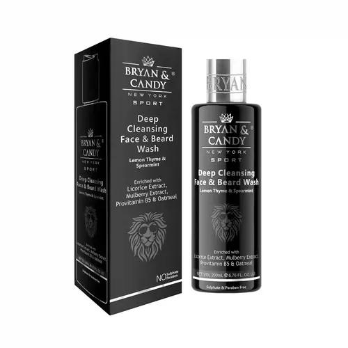 Bryan & Candy NewYork Lion Series Deep Cleansing Face & Beard Wash For Men - 200 ml, Enriched with Licorice Extract, Mulberry Extract, Pro Vitamin B5 & Oatmeal