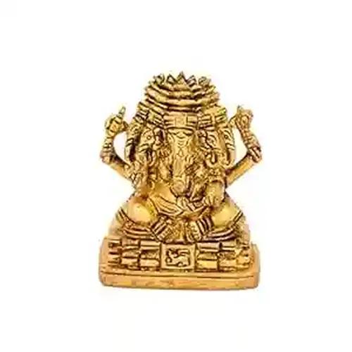 ALODIE- Brass Panchmukhi Ganesha Idol , Lord Ganesha Ganesh Ganpati Idol Statue Murti for Decoration , Panchmukhi Ganesh Murti Brass Statue ,