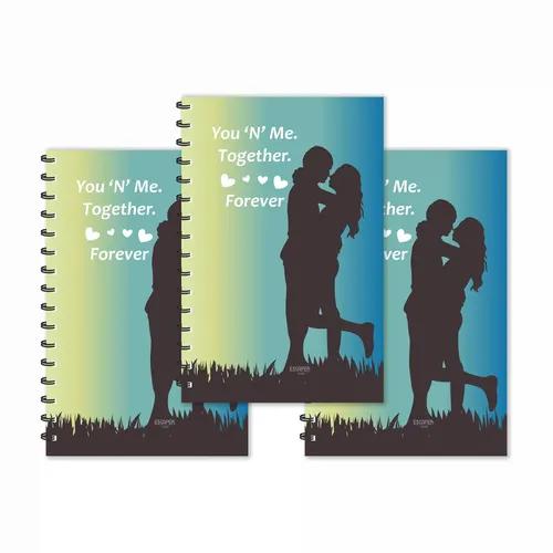 You & Me Together & Forever Design Ruled Diaries - Pack Of 3