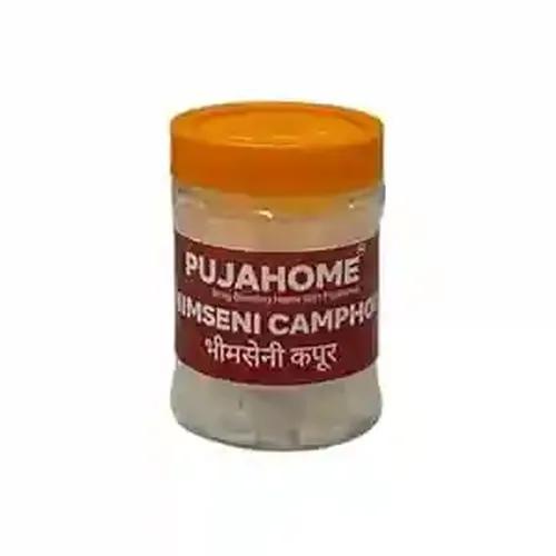 Pujahome Bhimseni Pure Camphor Kapoor Zero Residue Kapur with Fragrance for Pooja Kapooram Tablets for Puja Aarti Havan Kapur Goli (150g)