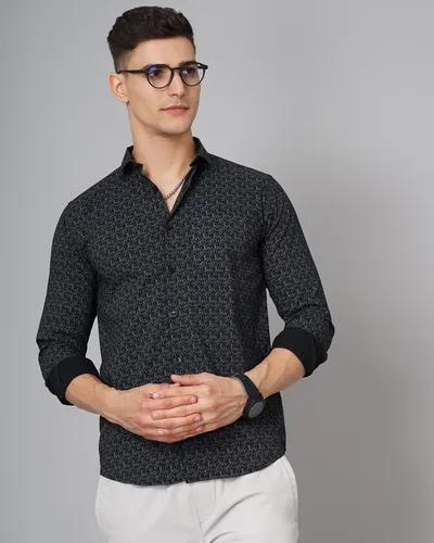 Black Ripple Print Shirt