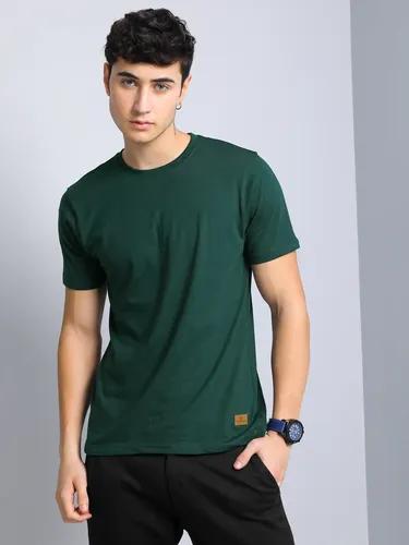 Olive Green Plain T-Shirt