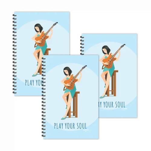 Play Your Soul Motivation Ruled Diaries - Pack Of 3