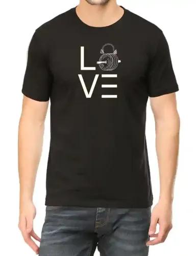 Love workout - Men's regular fit Black t-shirt