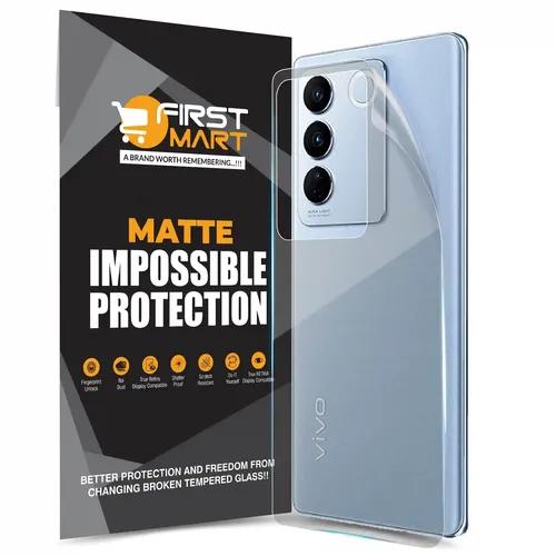 FIRST MART Screen Protector for Vivo V27 Pro 5G - Back Nanofiber Unbreakable Membrane Case Friendly Full Edge to Edge Screen Coverage & Installation Kit (Matte)