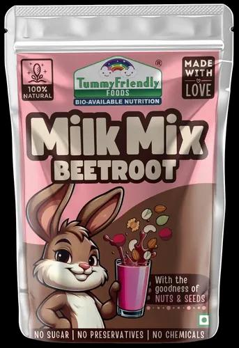 Tummy Friendly Beetroot Milk Mix For Kids. Made Of Organic Nuts, Seeds, Healthy Milk Mix For Toddlers, 1 Year, 2 Year Old Baby And Elder Kids. Kids Milk Powder Mix