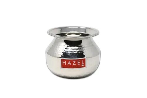 HAZEL Water Storage Hammer tone Stainless Steel Lota Container (1.25 Ltr), Silver