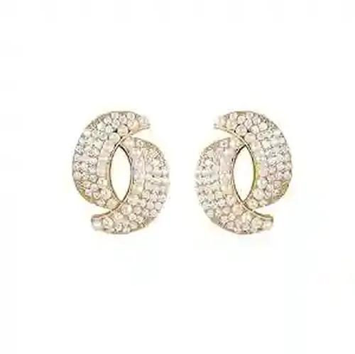 Semi Circular Oval Shaped Earring Set