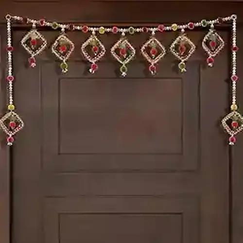 WEBELKART Handmade Premium Parrot Door Toran for Home and Diwali Decoration (Multicolor, 38 Inch x 21 Inch)