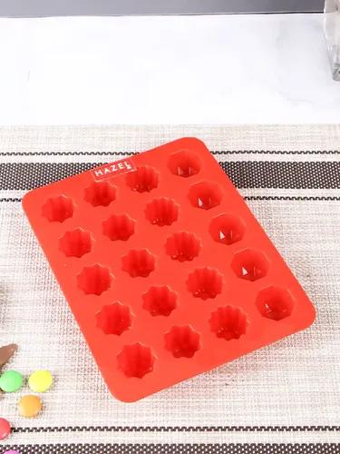 HAZEL Silicone Chocolate 3D DIY Homemade Candy Baking Mould, Oven Safe Food Grade Reusable, Red