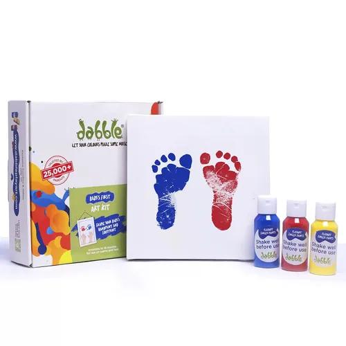 Dabble Baby's Handprint and Footprint Kit I Non Toxic and Child Safe I Frame Baby's Precious Memory I Gift for New Moms and Baby Shower Gift I Keepsake Kit | Toddler Hand and Foot Print |