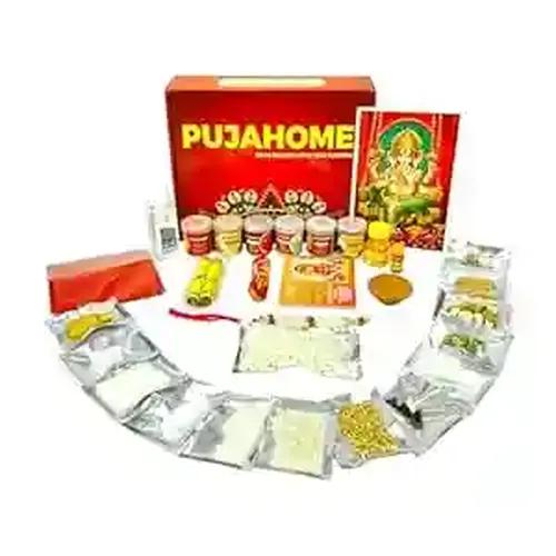 Pujahome Ganesh Puja Samagri Kit for Ganesh Pujan/Ganpati Pooja Kit/Ganpati Puja Saman/Ganesh Chaturthi Puja/Ganesh Pooja (30+ Items)