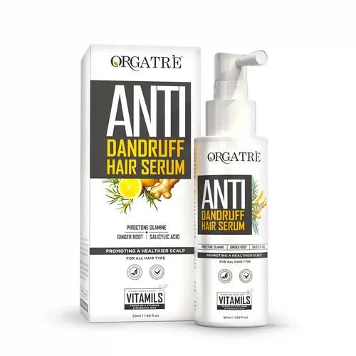 ORGATRE Anti Dandruff Hair Serum | Treatment for Dandruff, Flaky & Dry Scalp | Scalp Serum for Hair Growth & Hair Fall Control | Post Shampoo Hair Serum for Men & Women | 50ml