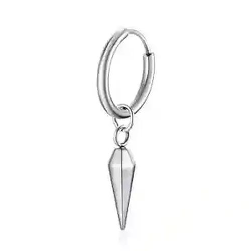 Silver Pointed Hip Hop Earring