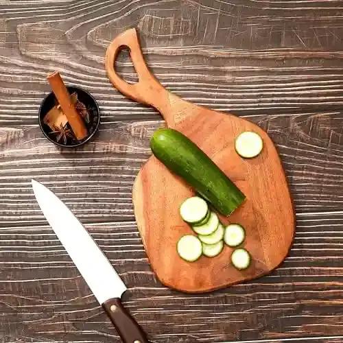 CASA DECOR Food Fervor Cutting Board Wooden Chopping Board/Cutting/Serving Board, Platter for Kitchen Vegetables, Fruits & Cheese