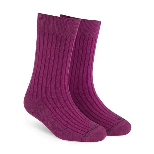 DYNAMOCKS Men's and Women's Combed Cotton Solid Crew Length Socks (Pack of 1) (Wine, Free Size)