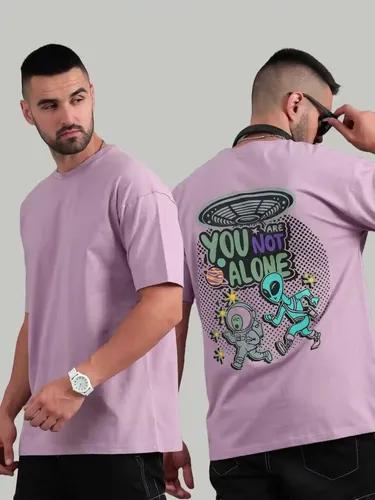 Mauve You are not Alone Oversized T-Shirt