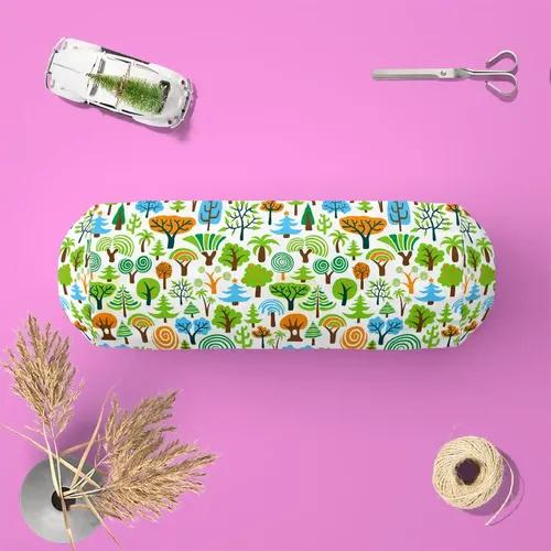 ArtzFolio Tree Collection | Bolster Cover Booster Cases | Zipper Opening | Poly Cotton Fabric | 16" Width x 6" Diameter; Set of 2 pcs