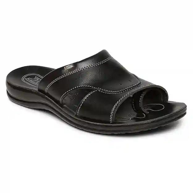 Paragon Men'S Black Flip-Flops (Pu6660G)