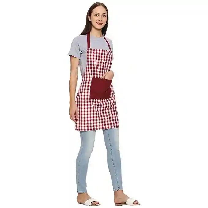 YOUTH ROBE - Premium Brand Cotton Apron with Front Center Pocket And Adjustable Closer (Pack Of 1) Design 1