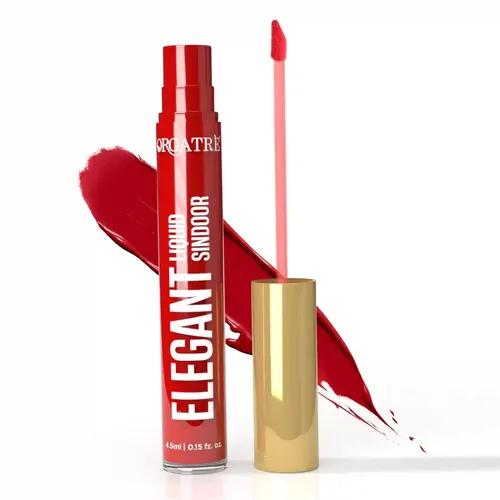 Orgatre Elegant Liquid Sindoor Red 4.5ml – Long-Lasting, Smudge-Proof & Skin-Friendly | Ideal for Regular Wear, Weddings, Festivals & Traditional Ceremonies