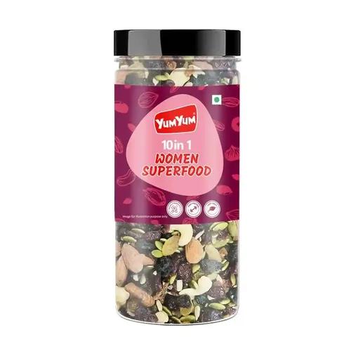 YUM YUM 10 in 1 Women Superfood | Trail Mix | Dried Fruits, Nuts & Seeds | Rich in Antioxidant | High in Protein | Healthy Snacks for Moms | Ready to Eat