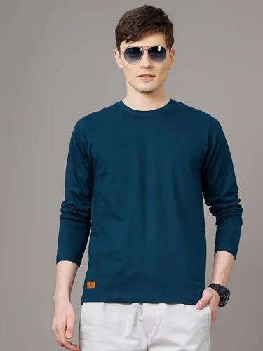 Teal Solid Full Sleeve T-Shirt XL