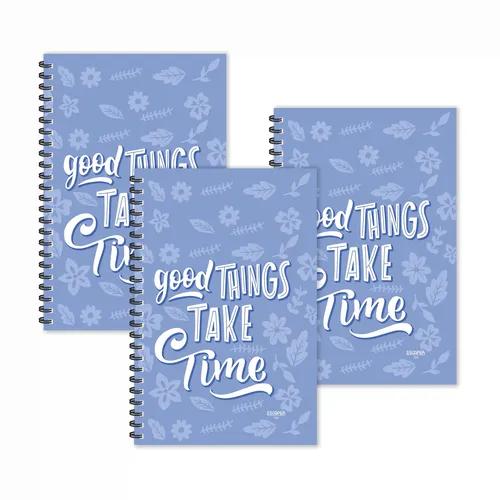 Good Things Take Time Motivational Ruled Diaries - Pack Of 3