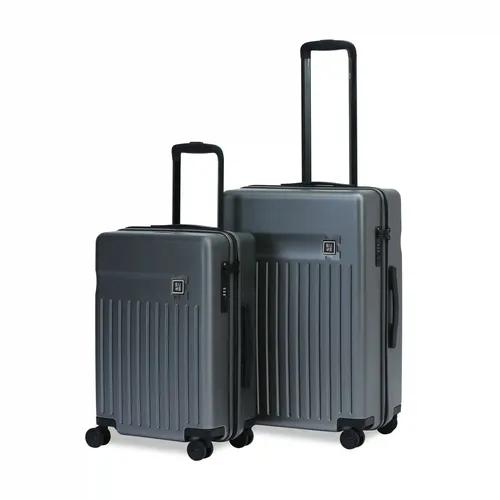 EUME Classic Cabin And Check-In Luggage|Polycarbonate Set Of 2 -Graphite Grey