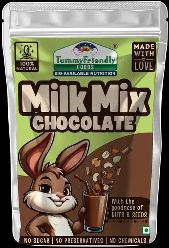 Tummy Friendly Chocolate Milk Mix For Kids. Made Of Organic Nuts, Seeds, Jaggery And Premium Cocoa Powder, Healthy Milk Mix For Toddlers, 1 Year, 2 Year Old Baby And Elder Kids. Kids Chocolate Milk Powder Mix - 200G  Pack