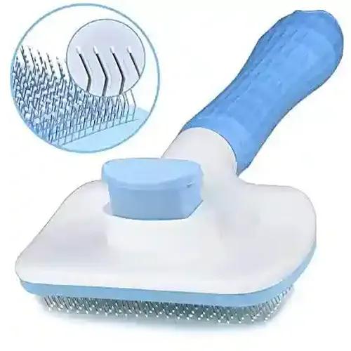 PSK PET MART Slicker Thin Pin Slicker comb Brush Rectangle Use to Clean Loose Fur & Dirt Great for Dogs and Cats with Medium Long Hair Dog Hair Deshedding Brush