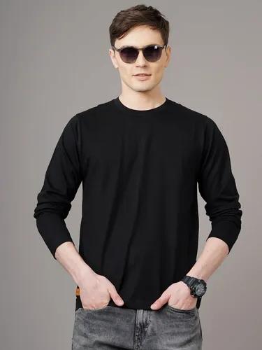 Black Solid Full Sleeve T-Shirt XL