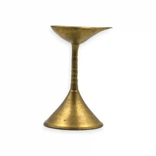 ALODIE - Pure Brass Puja Diya Stand - Lamp Stand for Pooja Room - Brass Diya Stand - Puja Lamp Brass - Stand Diya for Puja Home Decoration Items Temple Festival Gifts.