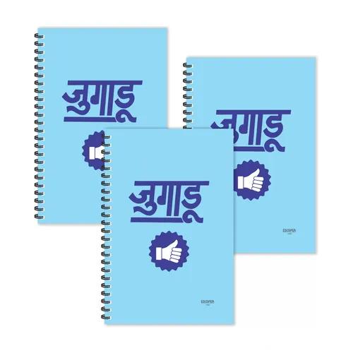 Jugaadu Hindi Quotes Ruled Diaries - Pack Of 3