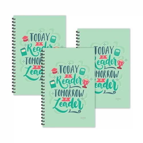 Reader Vs Leader Motivational Ruled Diaries - Pack Of 3