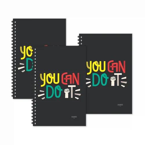 You Can Do It Motivation Ruled Diaries - Pack Of 3