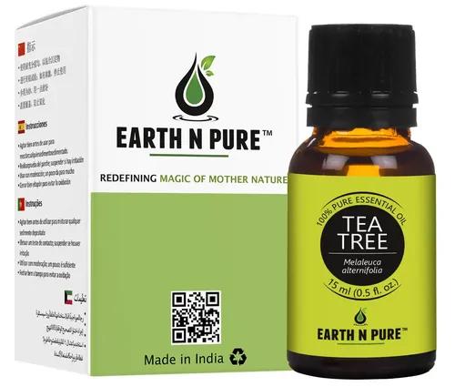 Earth N Pure Tea Tree Essential Oil with Glass Dropper