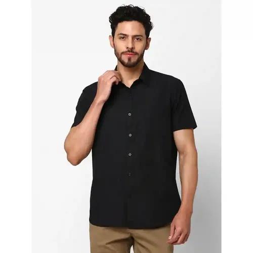 Indivisual Men's Solid Carbon Black Shirt - S