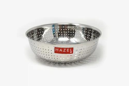 Hazel Alfa Stainless Steel Multipurpose Food & Vegetable Strainer, 1 Pc, Dia 27 cm