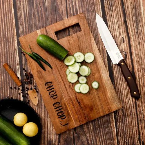 CASA DECOR Chop-Chop Chopping Board Wooden Chopping Board/Cutting/Serving Board, Platter for Kitchen Vegetables, Fruits & Cheese