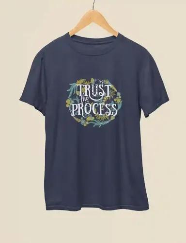 Trust the Process - Unisex Oversized T-Shirt - Navy Blue - S